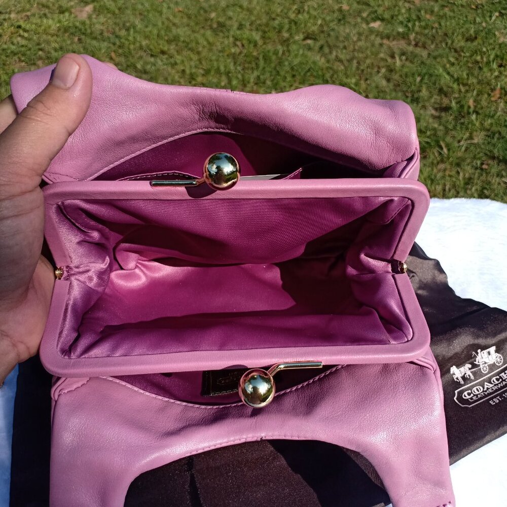 Rare Coach Kiss lock Mini Hobo bag - Pink - Picture 12 of 16